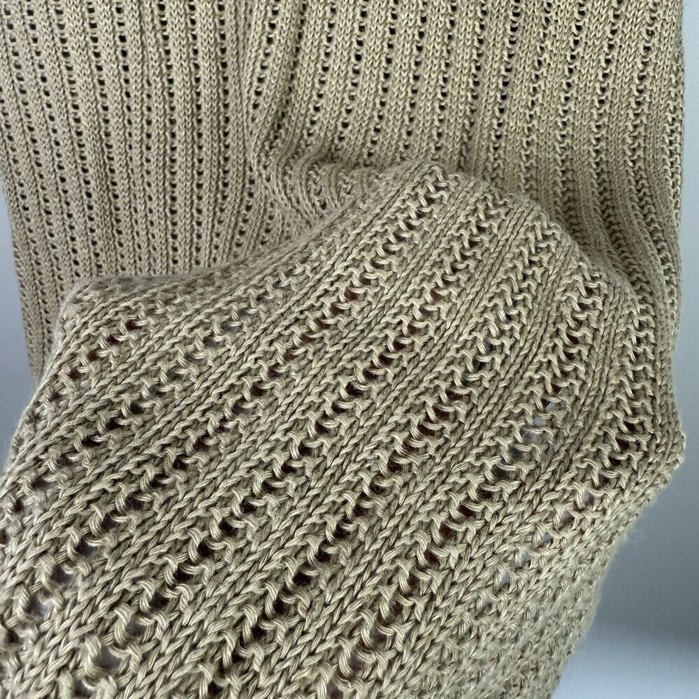 Lauren Ralph Lauren Midi Skirt Women's Beige Linen Rib Knit Pencil Size L NWT - Picture 7 of 12